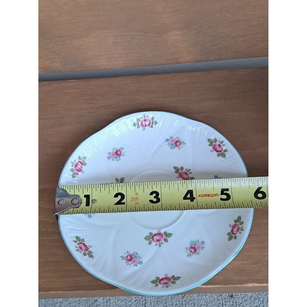 VTG Shelley Rosebud England Fine Bone China Teacup And Sauser